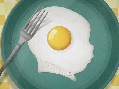 Silhouette Week 15 15 breakfast egg food fork genevieve plate side silhouette sunny up vie week yoke