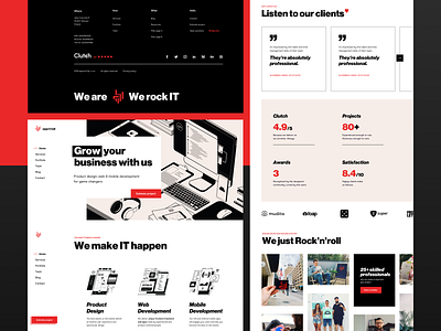 App'n'roll – new website bold brutalism homepage swiss typography ui ux web webdesign website