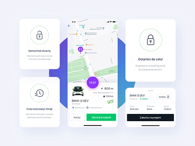 Vooom – rental flow android animation app application car cards carsharing flow interfaces ios loop mobile motion principle product rental ui ux