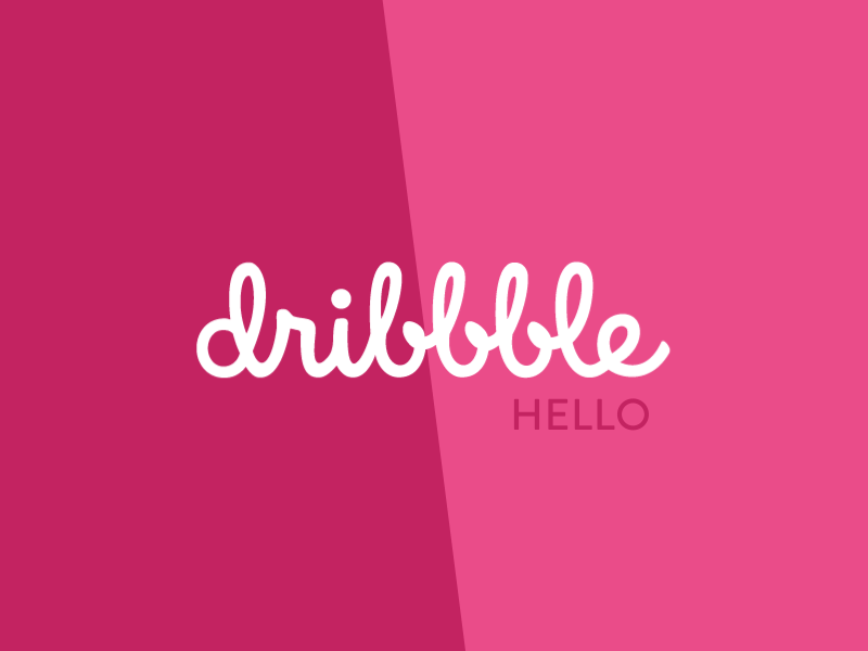 Hello dribbble! animation ball bouncing debut dribbble gif hello loop motion