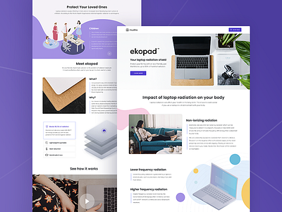 ekopad™ product launch - product page desktop illustration product product page site ui ux web webdesign website