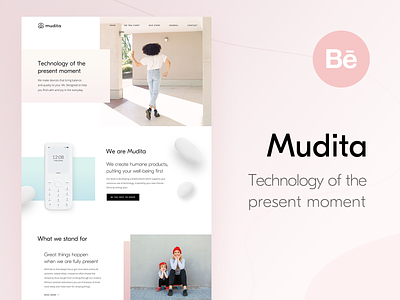 Mudita.com – Behance Case Study behance case study desktop home page interface landing page product product page ui ux web webdesign website