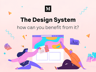 Design System • Medium article article atomic design blogpost collaboration design system experience illustration medium product design styleguide typography ui ux