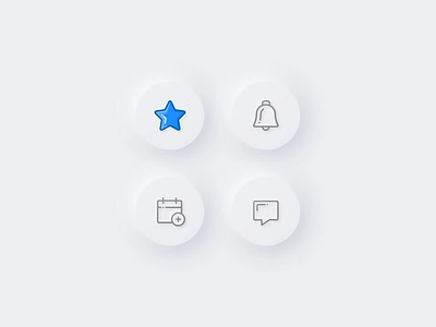 Neumorphism – icons 2020 3d button clean design trend icons minimalism neumorphic neumorphism skeuo ui white