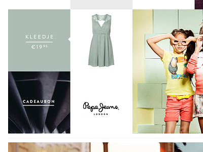 Fashion webshop - round 2 clothing fashion grid homepage layout squares webshop website wip