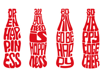 Coke Cans digital bottle letter lettering shape typography