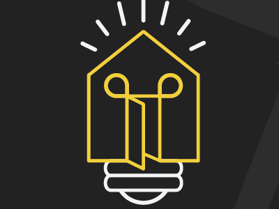 Take two black bulb electric electricity energy house light light bulb lightbulb lines logo white yellow