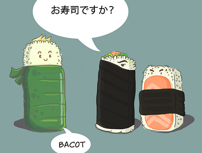 lemper cartoon food food illustration illustration indonesia indonesian food