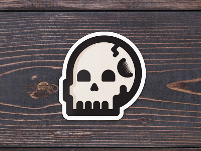 Skull extremelyscary skull sticker