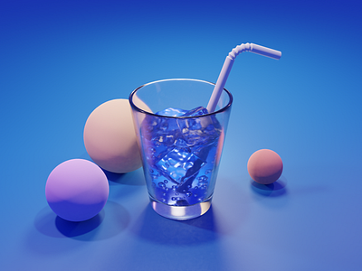 // Icey Glass Of Water 3d