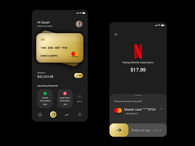 Payment screen UI app design financeapp interactiondesign payment screen ui ux