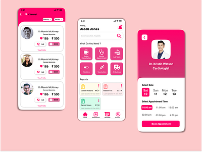 Doctor Consultation and booking app android app design design figma illustration ui uikit user interface design userinterface