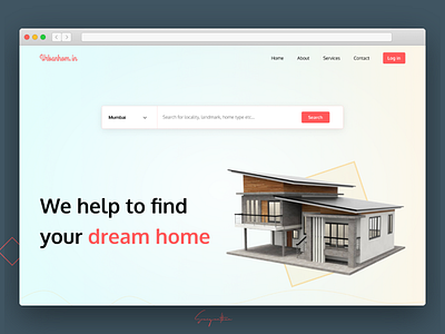 Real estate landingpage hero section