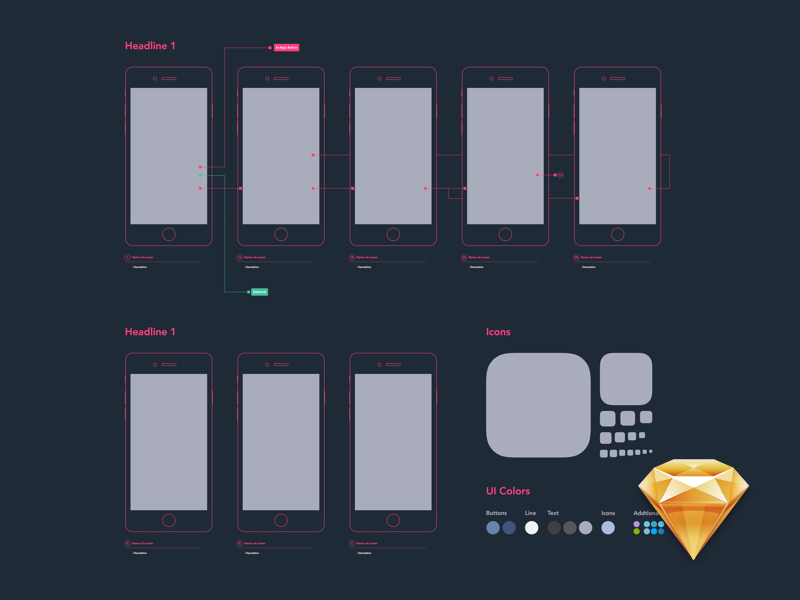 Diagram template .sketch file
