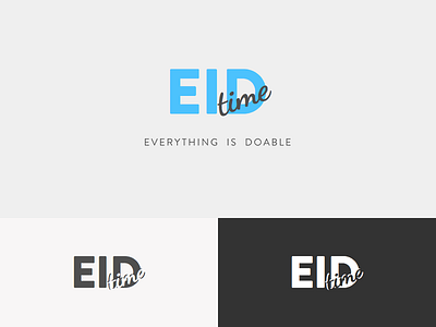 EID Time Logo Design black and white eid eid time eidtime logo logo design