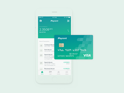 Paycent Bitcoin Debit Card bitcoin bitcoin app bitcoin card bitcoin wallet card design debit card fintech interaction design mobile app ui design ux design