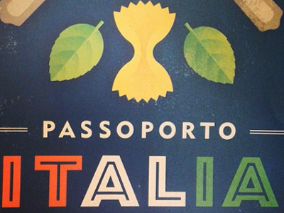 Passoporto Italia illustration typography vintage