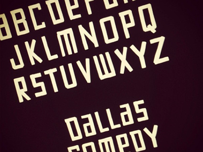 Custom Type for Dallas Comedy House typography