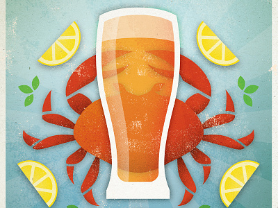 Brewtopia Illustration 1 beer crab illustration