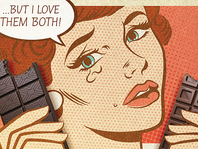 chocolate Affair Poster Detail comic vintage