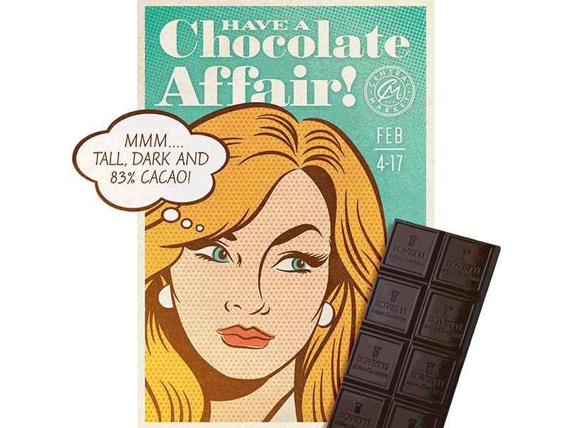 All 6 Chocolate Posters illustration poster vintage