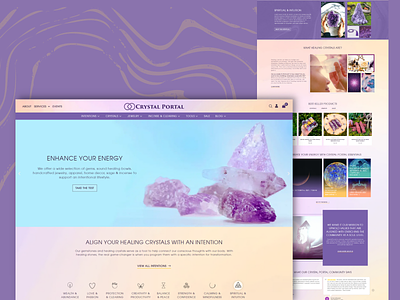 Crystals eCommerce website design design elementor web design website design