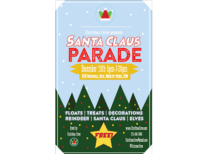 Santa Claus Parade (Typographic Poster)