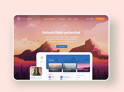BreathingRoom Website app branding branding agency design illustration interactive ui we website