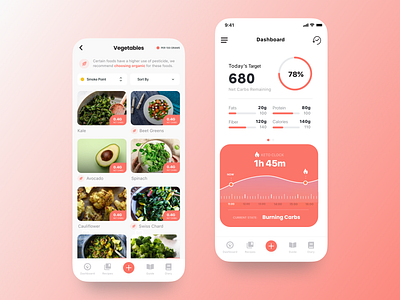 Keto Tracking Mobile App interactive mobile app product design ui ux