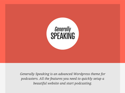 Podcasting Theme droid serif open sans podcast wordpress