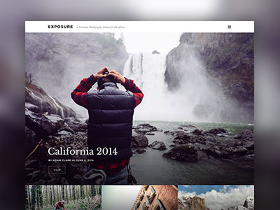 Exposure Theme blog flagship homepage landing libre baskerville montserrat photography theme wordpress