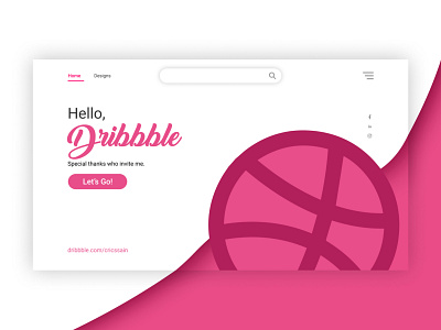 Hello Dribbble design hero section hero section ui illustration ui ui ux ux