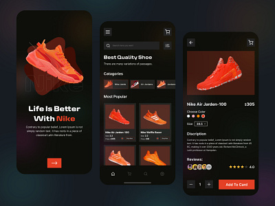 Shoe App Ui Concept ahoe app app app design app design ui app ui branding cricssain design e commerce market nike nike app shoe shopping ui ui design ui ux web web ui webdesign