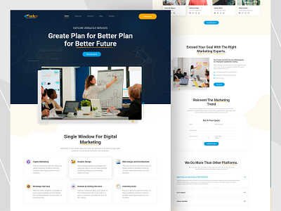 Dmarkcy Landing Page Redesign agency company company landing page creative cricssain design digital agency dmarkcy hero section landing page marketing seo startup ui ui design ui ux ux visual web web design