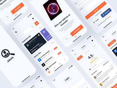 Job Finder App Ui Concept android app app design app ui career design employee hiring ios job listing job platform job portal mobile mobile design mobile ui design ui ui design ui ux uiux design uiuxdesign