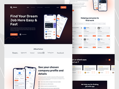 Job Finder Landing Page design find job hero section hero section ui job job app job find jobfinder landing page landing page landing page design saas saas landing page ui ui design ui ux ux design ux ui