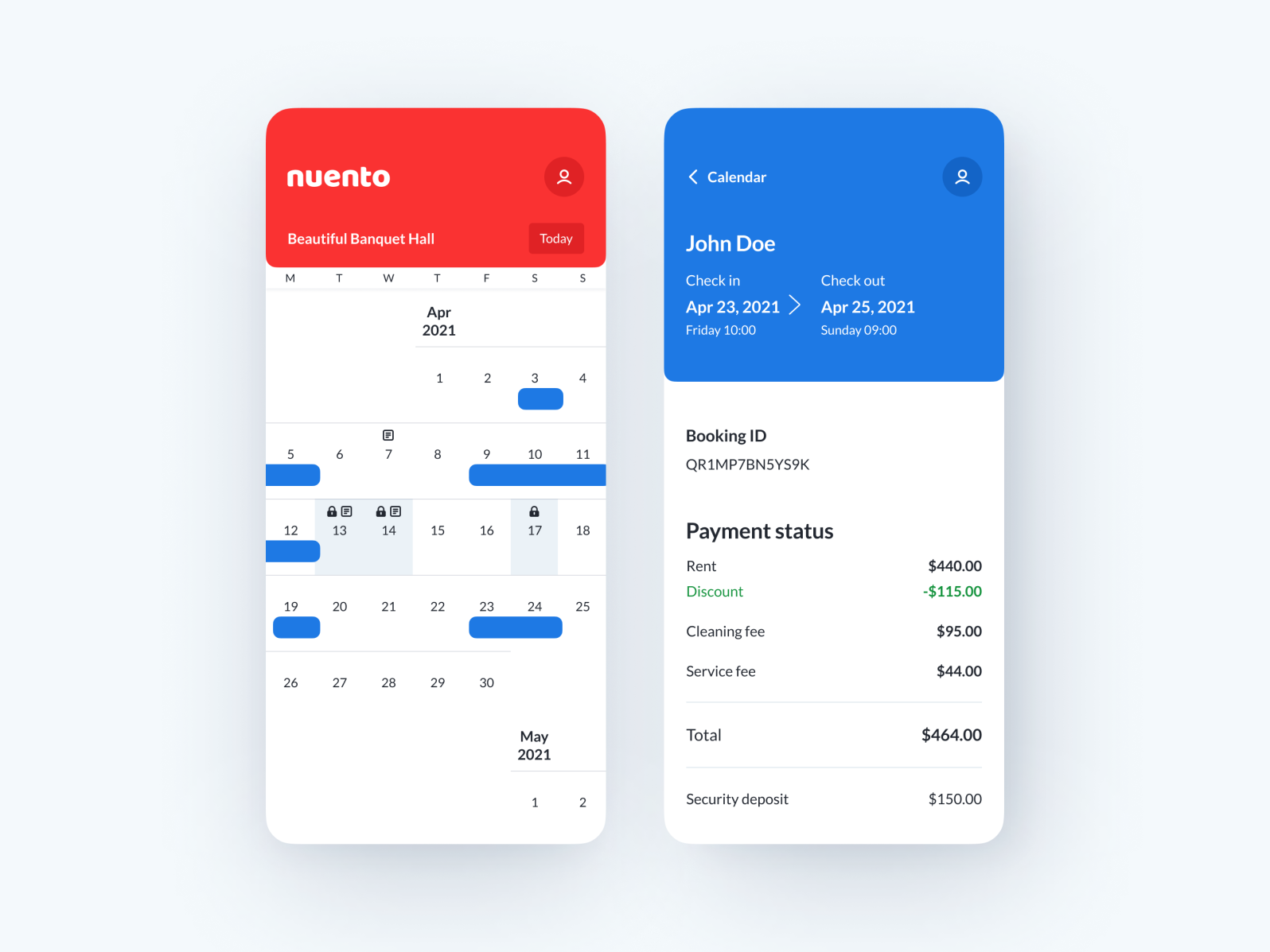 Calendar View Booking Info By Mads Egmose On Dribbble