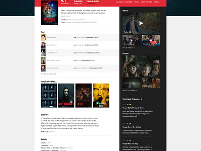 IMDb Movie/TV Page Redesign by Mads Egmose on Dribbble