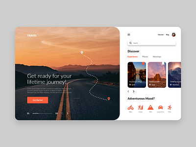 Travel Website Design UI Concept