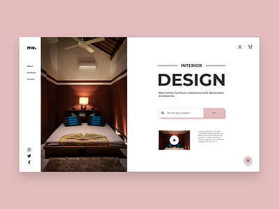 Interior Website Minimal UI Design Concept