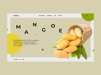 Food Website UI Design Concept