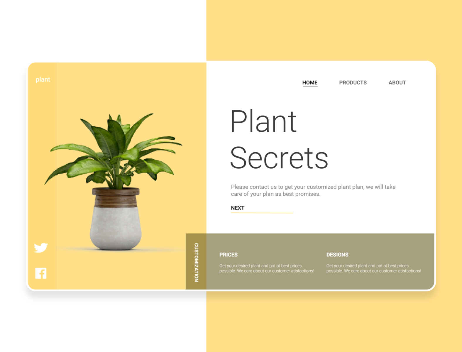 Plant site UI design by Nagib Al Sadik on Dribbble