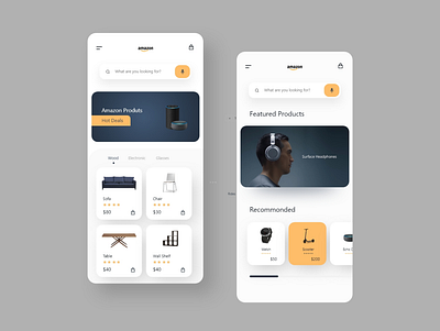 Amazon Mobile App UI Redesign amazon app screens amazon mile app redesign amazon mobile app ui design amazon ui design app design design mobile app design mobile app ui mobile app ui design ui ui design ui ux user interface design