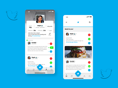 Twitter Mobile App UI Design