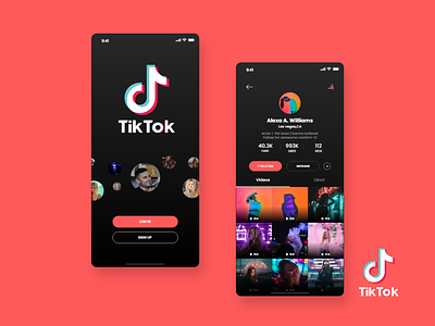 Tiktok mobile app UI design
