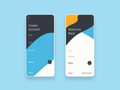 Mobile App Login Page UI Design Concept