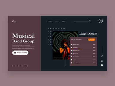 Musical Band Website UI Design  Concept