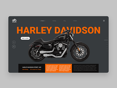 Harley Davidson Website Design Concept