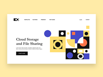 Cloud Storage Website Design Concept