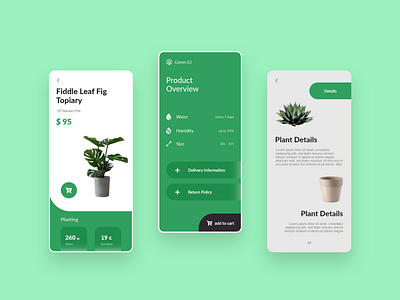 Plant Shop App UI Design Concept app design mobile app design mobile app ui mobile app ui design mobile application plant shop app design plant shop design shop app design shop website ui ui design ui ux user interface design